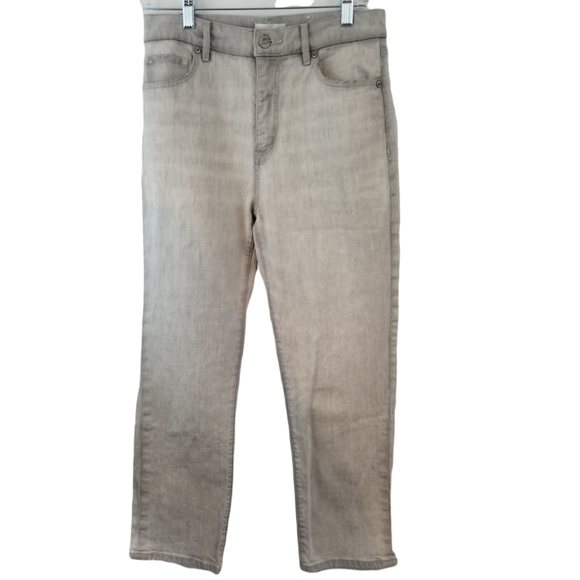 LOFT Denim - 3/$25 Ann Taylor Loft Size 4 High Waist Straight Crop Gray Jeans